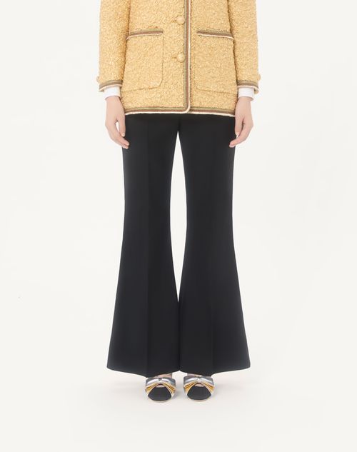 Valentino - Dry Diagonal Wool Trousers - Black - Woman - Trousers And Shorts